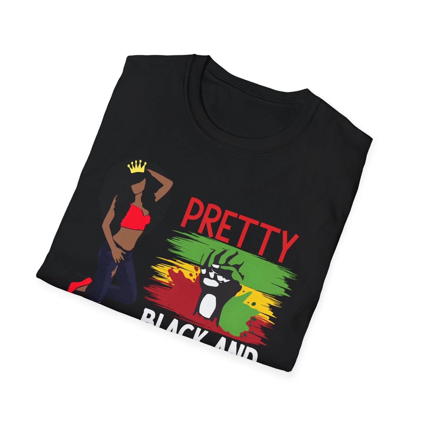 Pretty Black and Educated Black Girl Magic Unisex Softstyle T-Shirt