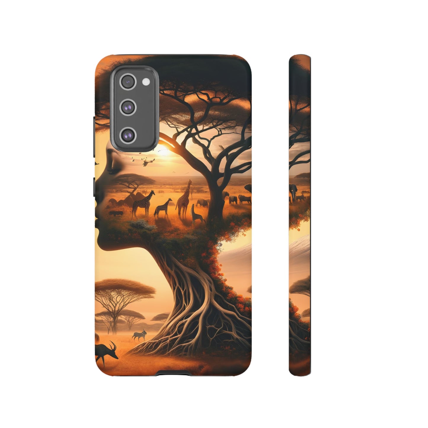 Mother Earth Phone Case – Wildlife Tree Art Design, Nature-Inspired Protective Cover, Eco-Friendly Gift