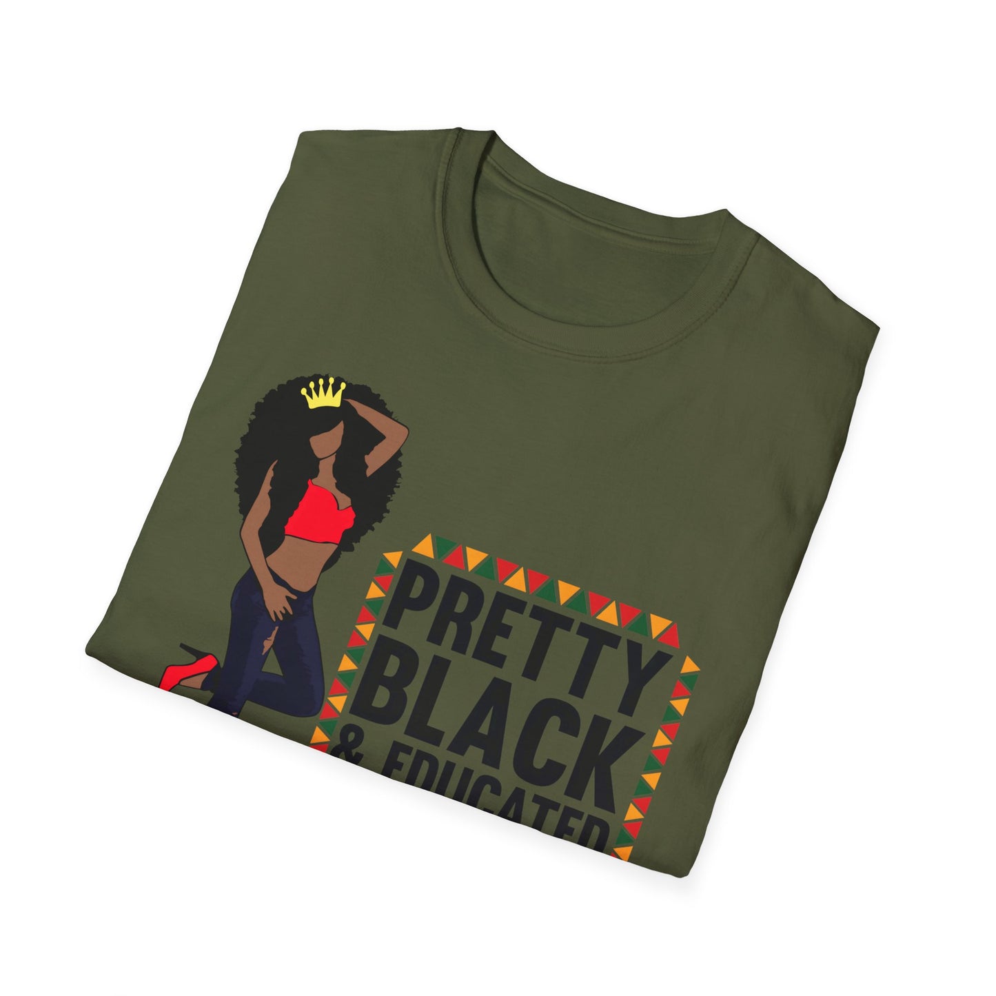 Pretty Black and Educated Black Queen Softstyle T-Shirt