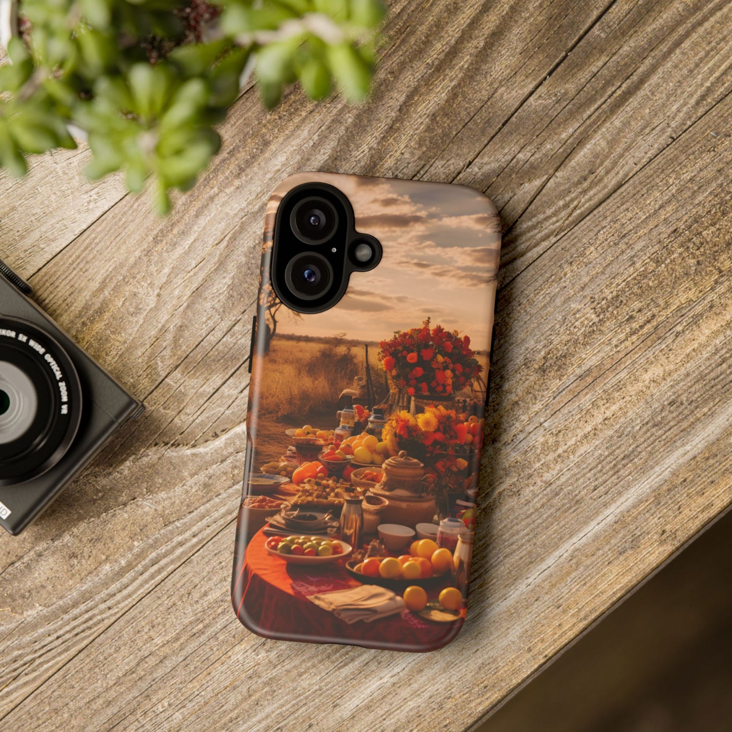 Jungle Picnic Phone Case – Vibrant Food & Fruit Feast Design, Nature-Inspired Protective Cover