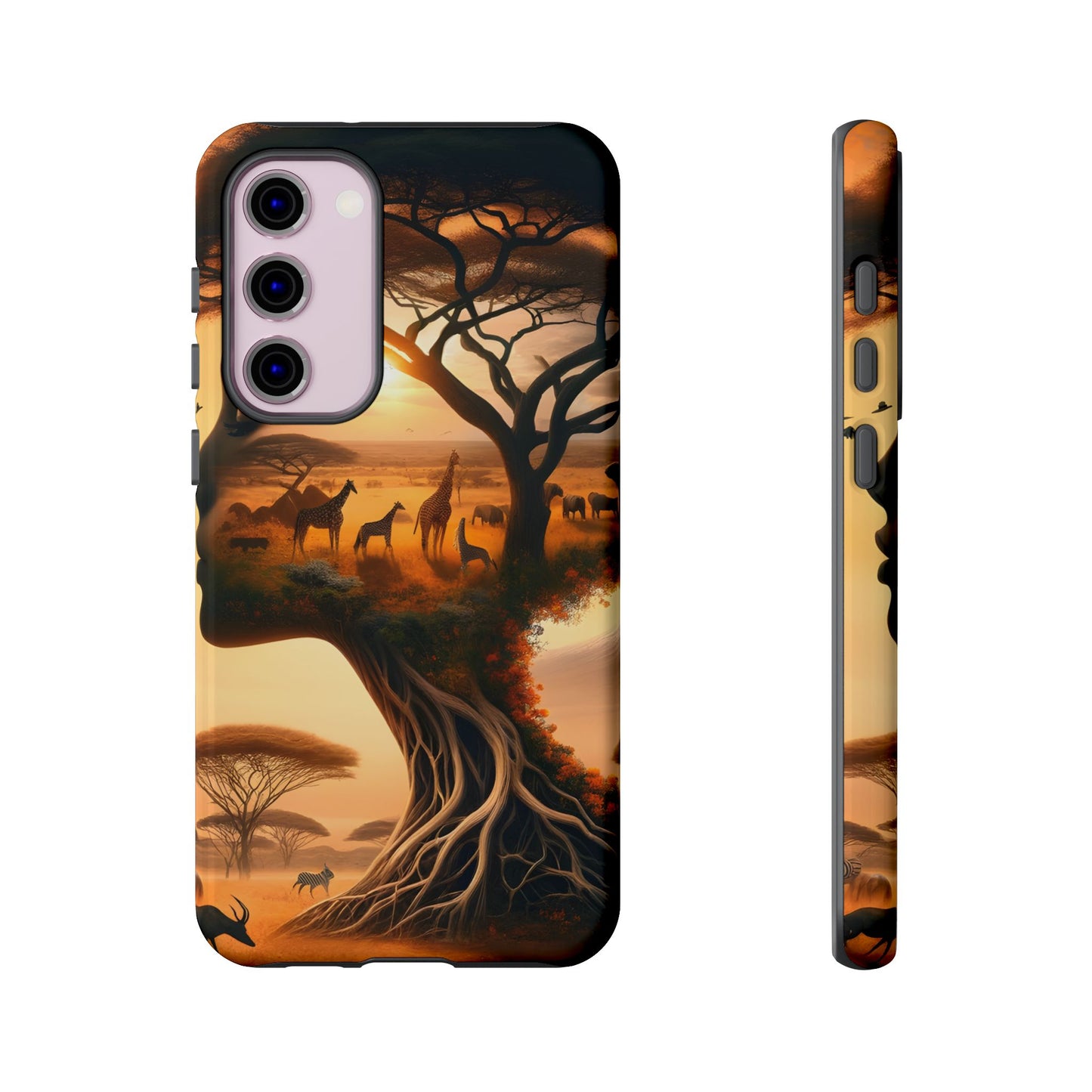 Mother Earth Phone Case – Wildlife Tree Art Design, Nature-Inspired Protective Cover, Eco-Friendly Gift