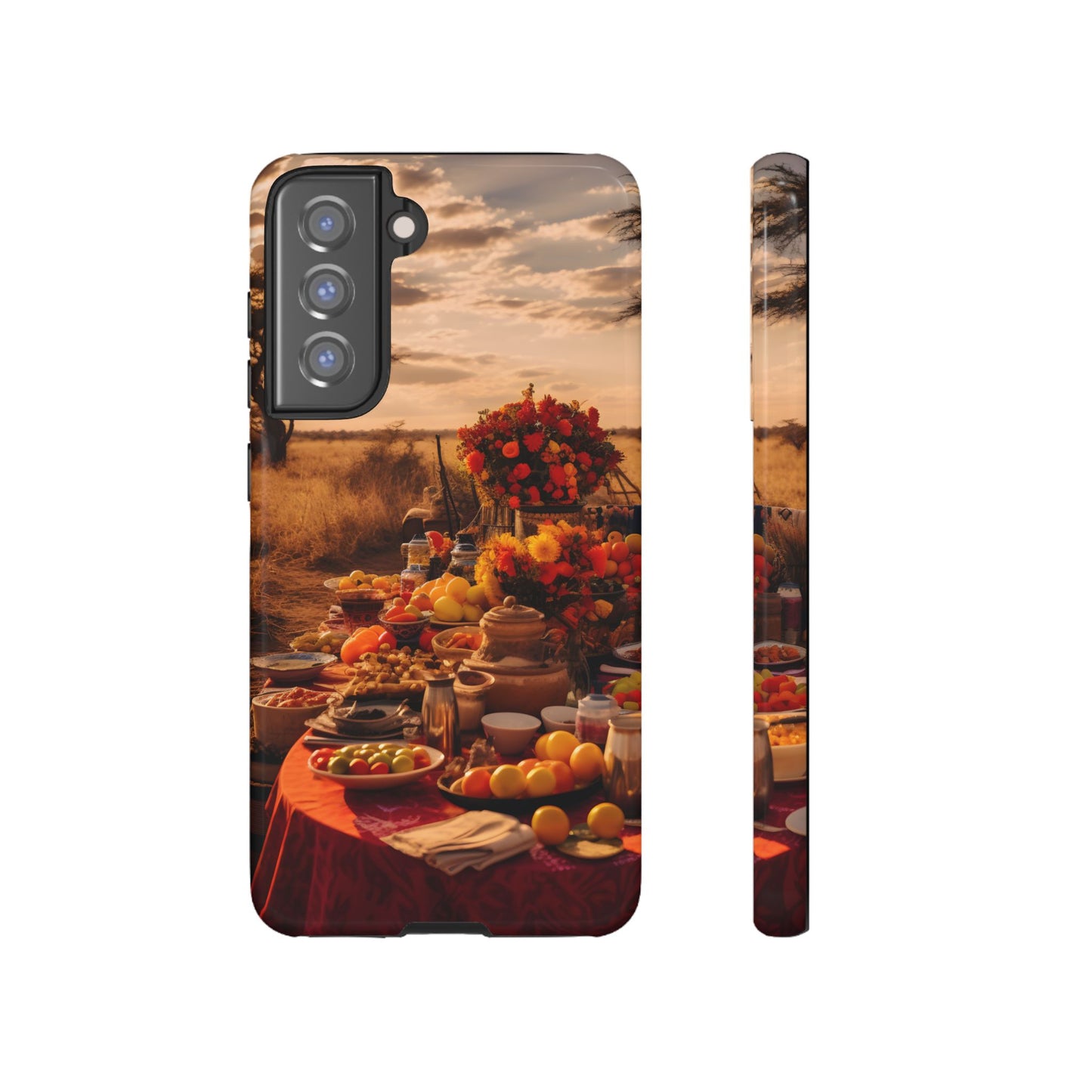 Jungle Picnic Phone Case – Vibrant Food & Fruit Feast Design, Nature-Inspired Protective Cover