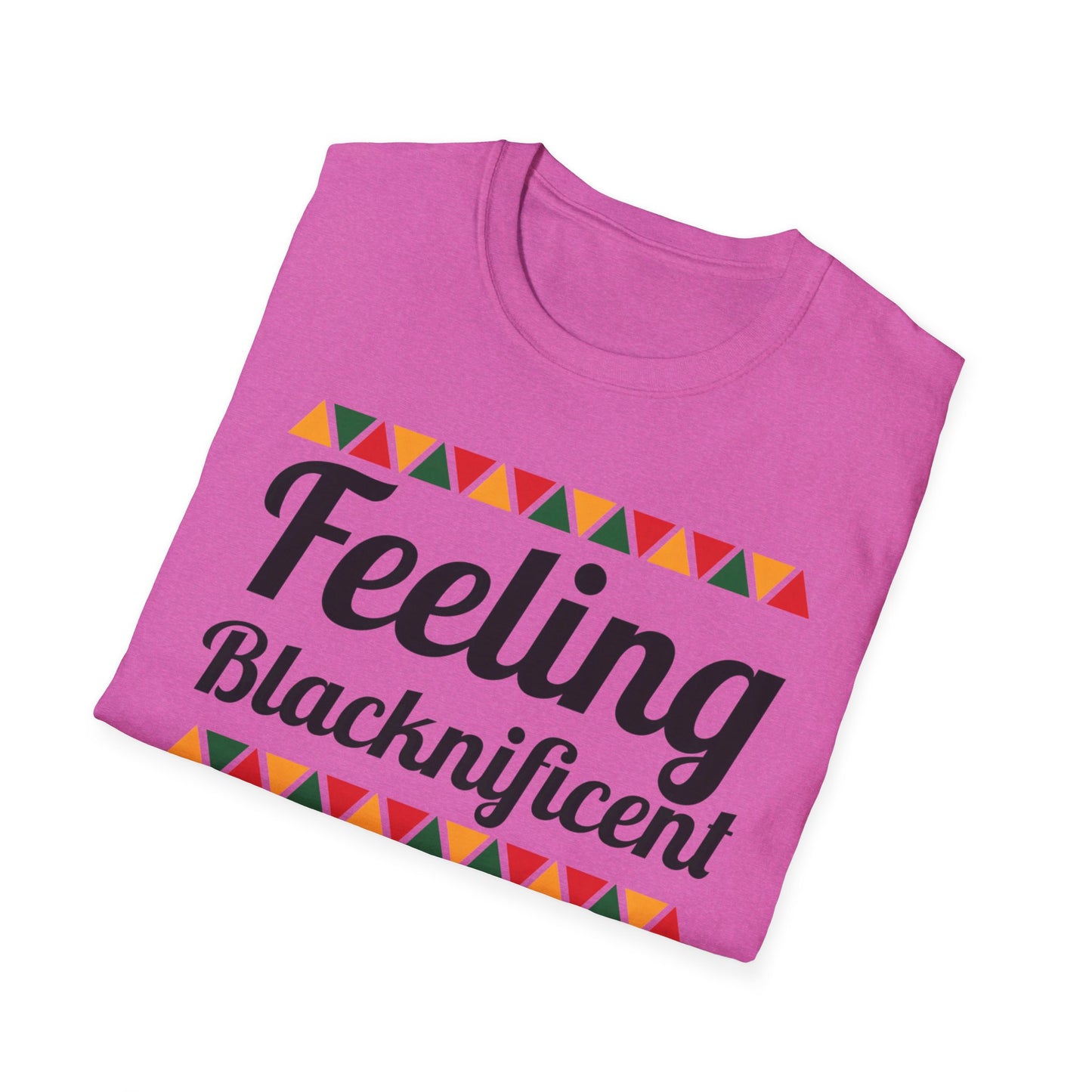 Feeling Blacknificent Afro Unisex Softstyle T-Shirt