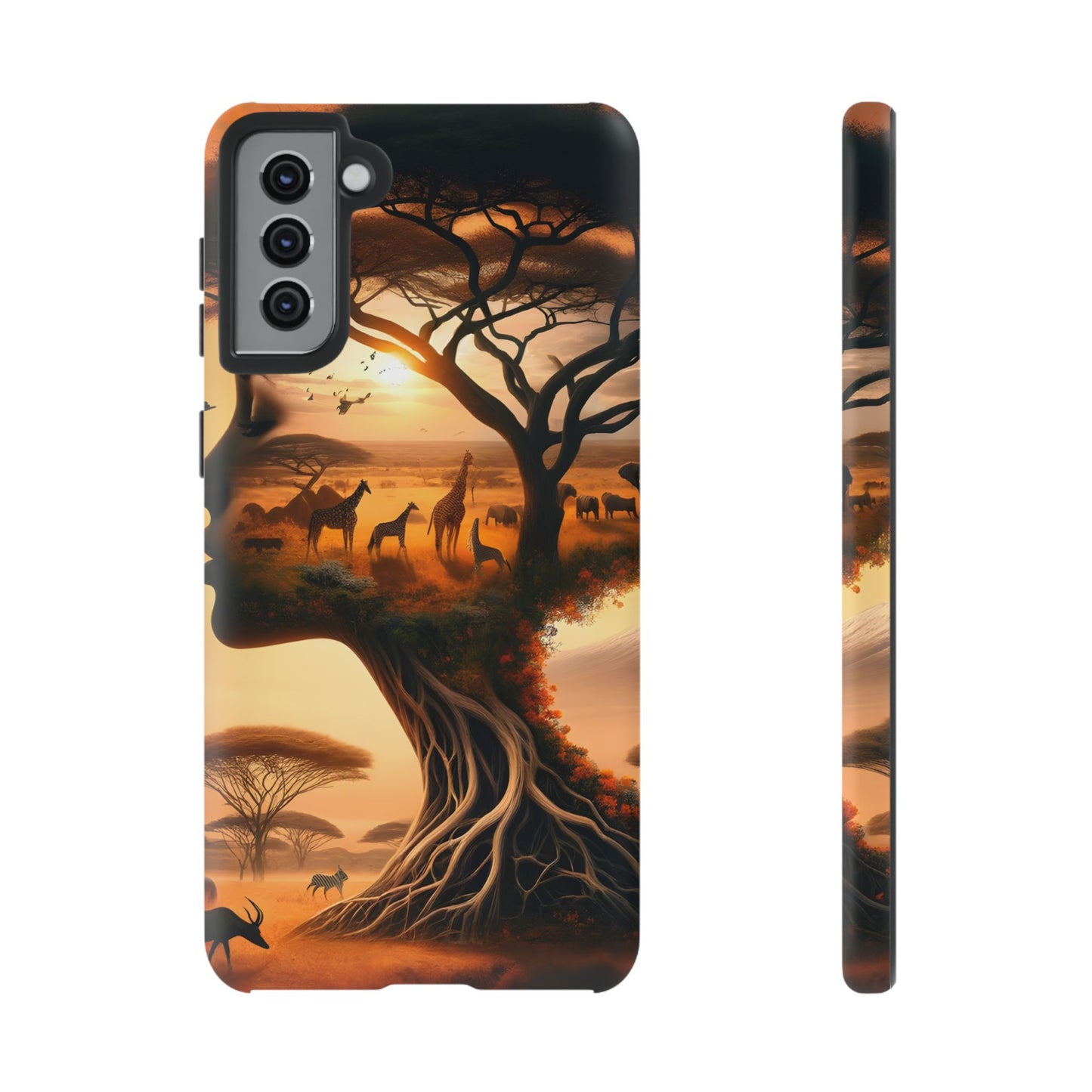 Mother Earth Phone Case – Wildlife Tree Art Design, Nature-Inspired Protective Cover, Eco-Friendly Gift