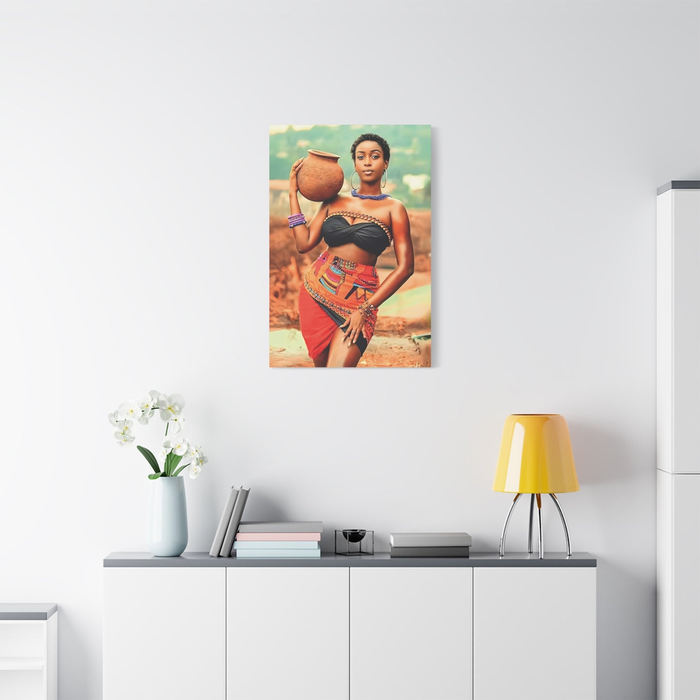 African Tribal Beauty Wall Art - Vibrant Afrocentric Decor, Wall Art for Home, Ethnic Artwork, Modern African Decor, Gift for Culture Lovers