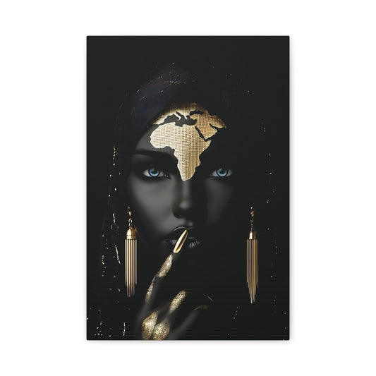 Elegant African Heritage Matte Canvas Art, Diverse Wall Decor, Unique Home Decor, Art for Living Room, Gift for Celebrations