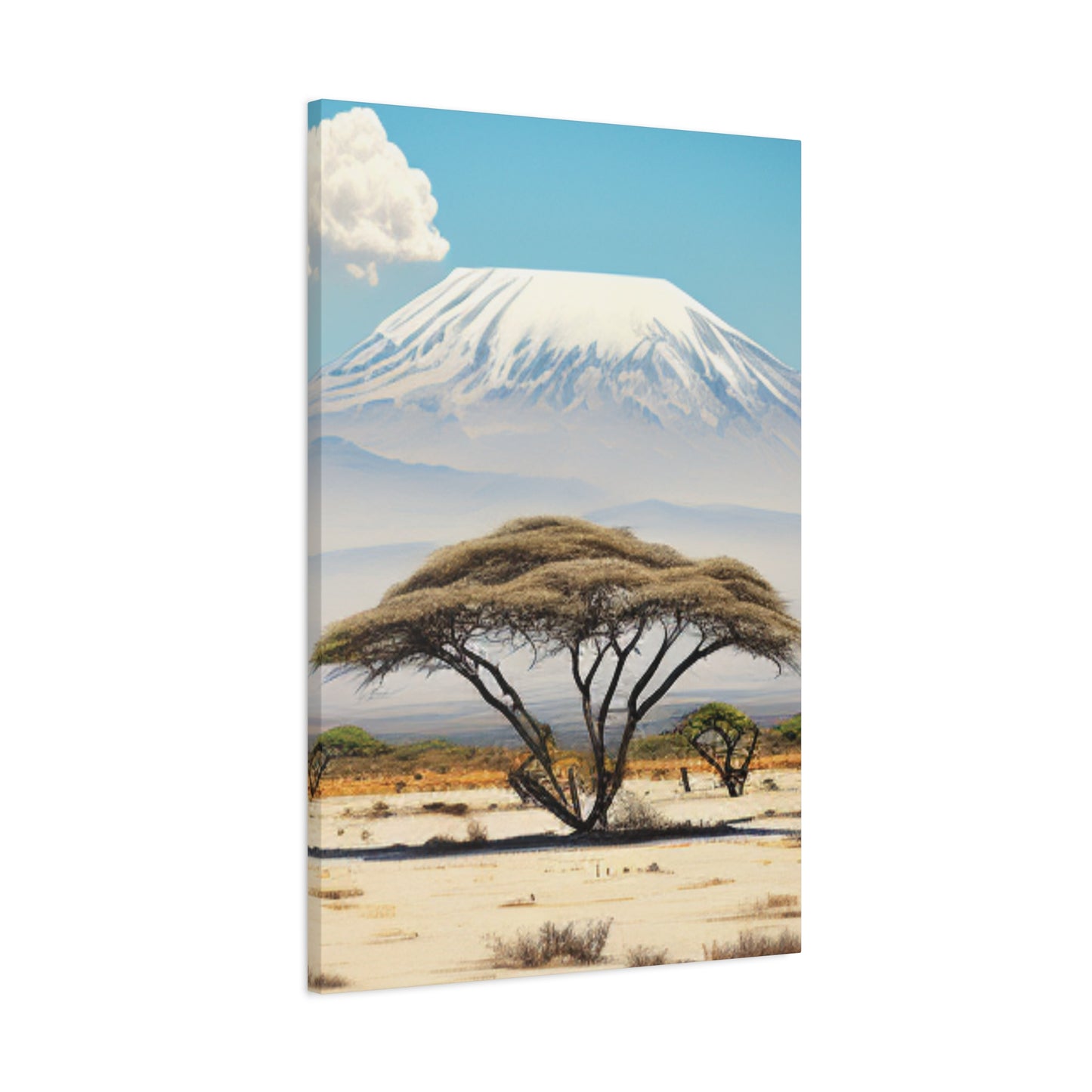 Mount Kilimanjaro Canvas Wall Art, Landscape Print, Nature Decor, Home Office Artwork, Mountain Landscape