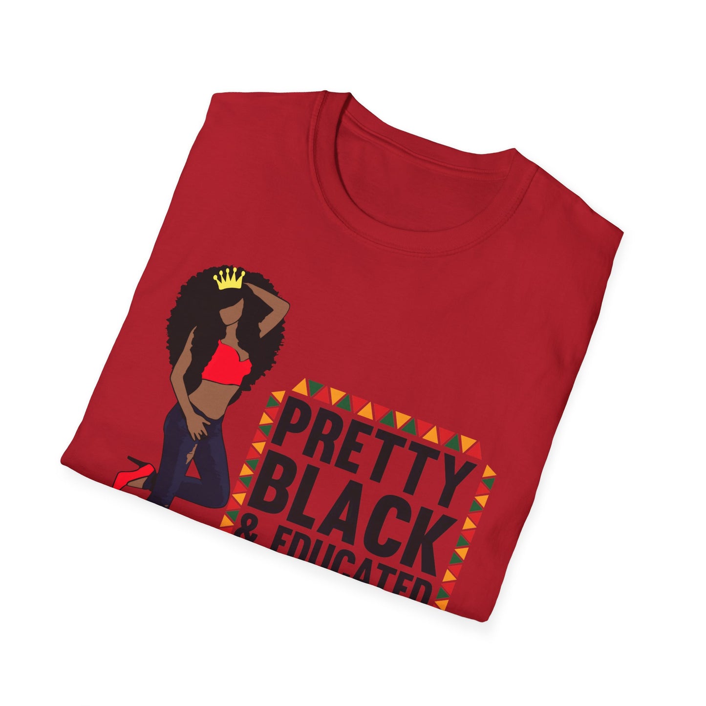 Pretty Black and Educated Black Queen Softstyle T-Shirt