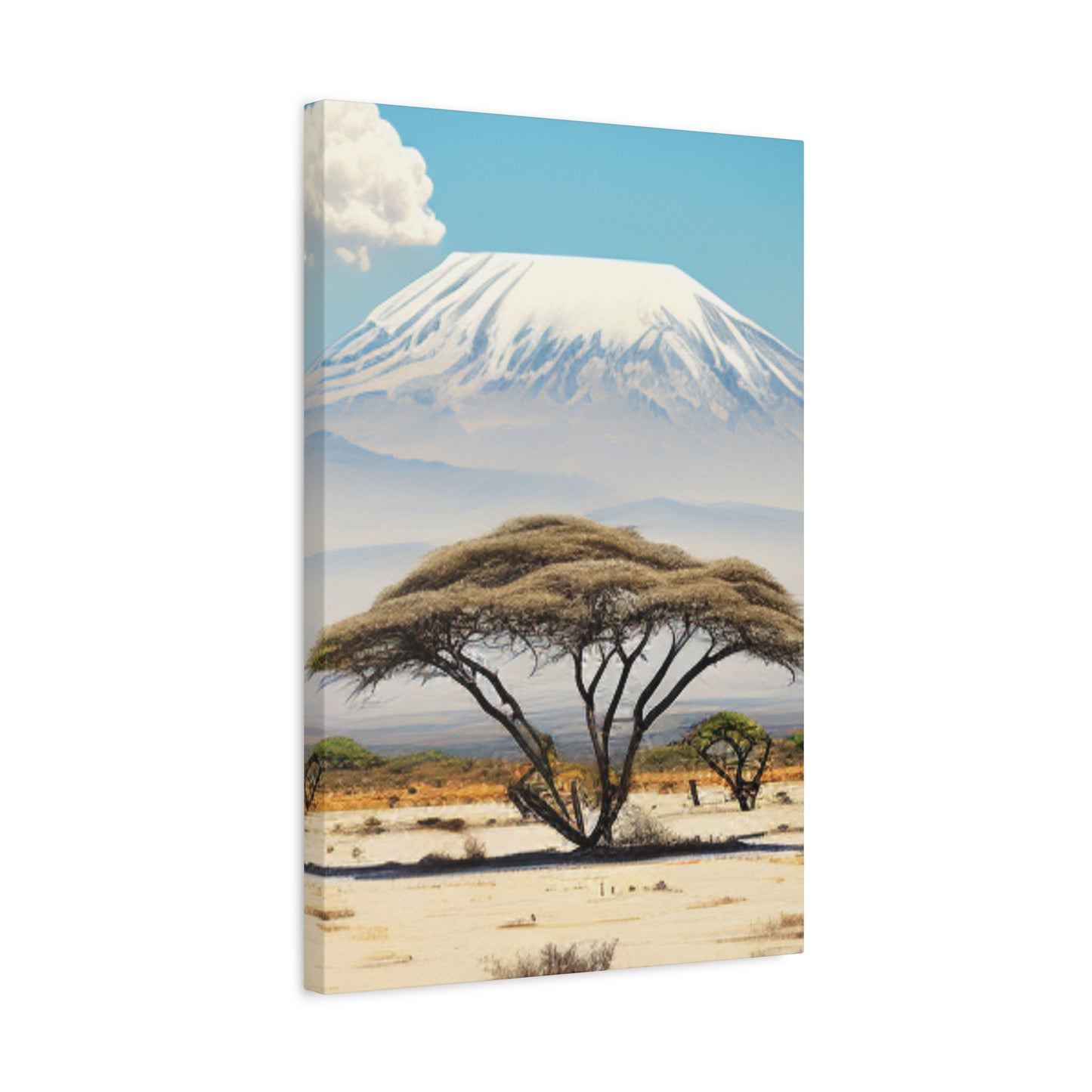Mount Kilimanjaro Canvas Wall Art, Landscape Print, Nature Decor, Home Office Artwork, Mountain Landscape