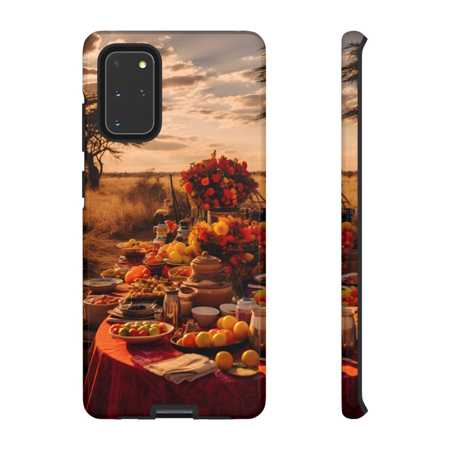 Jungle Picnic Phone Case – Vibrant Food & Fruit Feast Design, Nature-Inspired Protective Cover