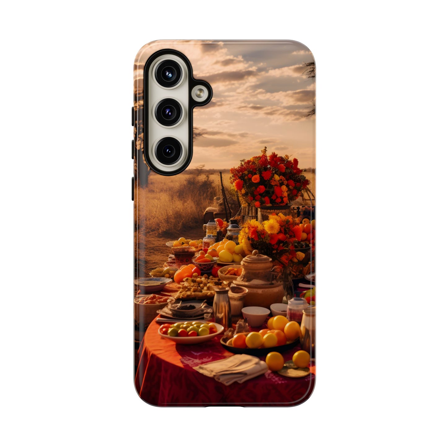 Jungle Picnic Phone Case – Vibrant Food & Fruit Feast Design, Nature-Inspired Protective Cover