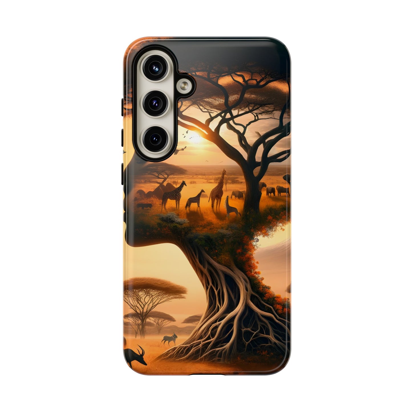 Mother Earth Phone Case – Wildlife Tree Art Design, Nature-Inspired Protective Cover, Eco-Friendly Gift