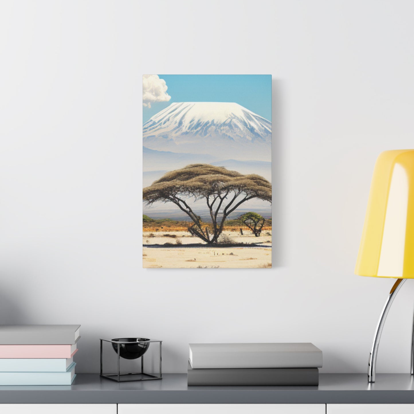 Mount Kilimanjaro Canvas Wall Art, Landscape Print, Nature Decor, Home Office Artwork, Mountain Landscape