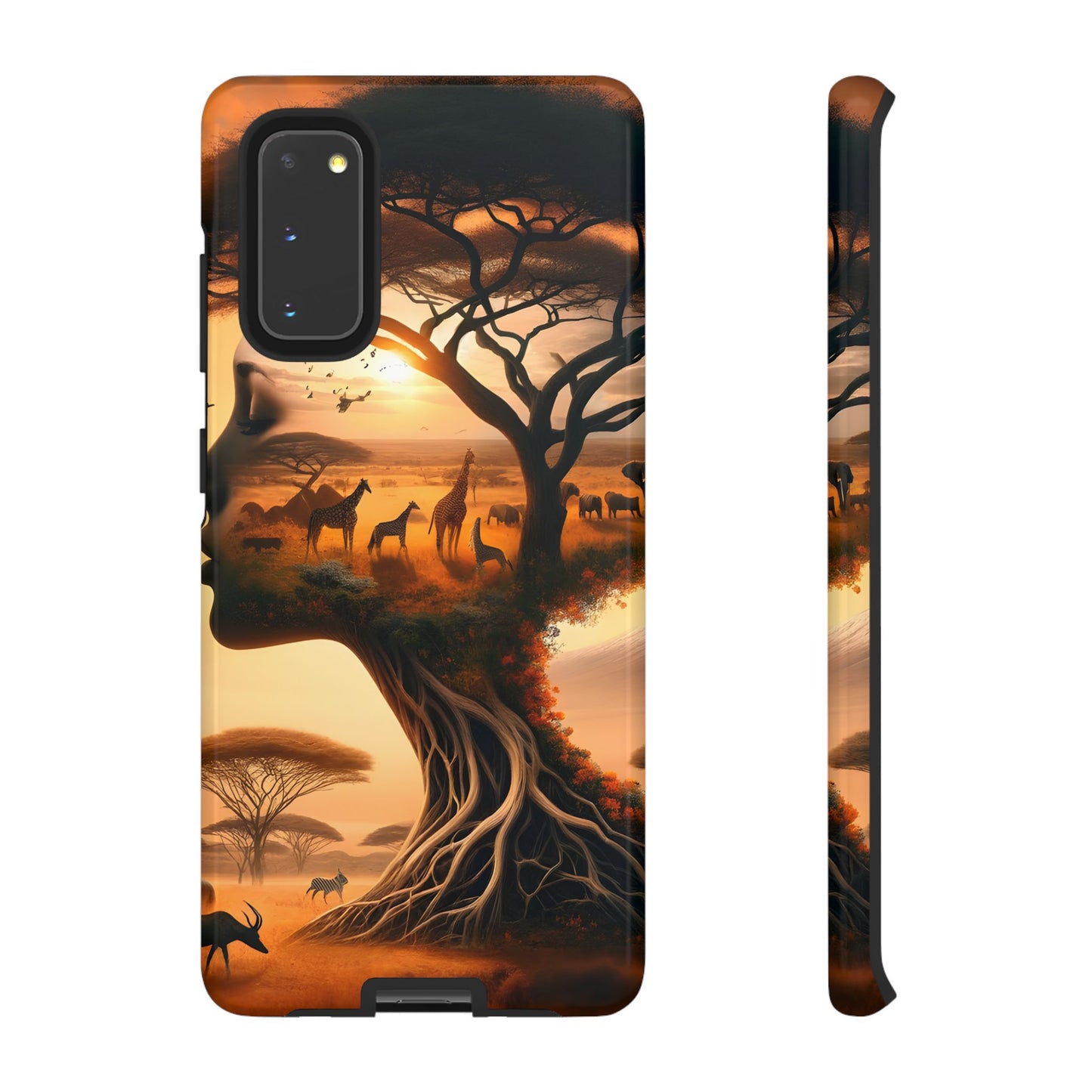 Mother Earth Phone Case – Wildlife Tree Art Design, Nature-Inspired Protective Cover, Eco-Friendly Gift