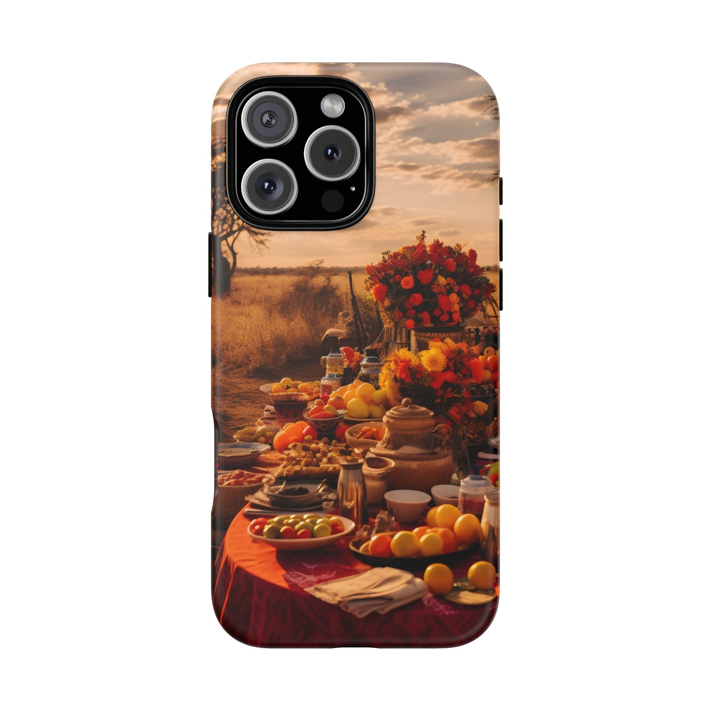 Jungle Picnic Phone Case – Vibrant Food & Fruit Feast Design, Nature-Inspired Protective Cover