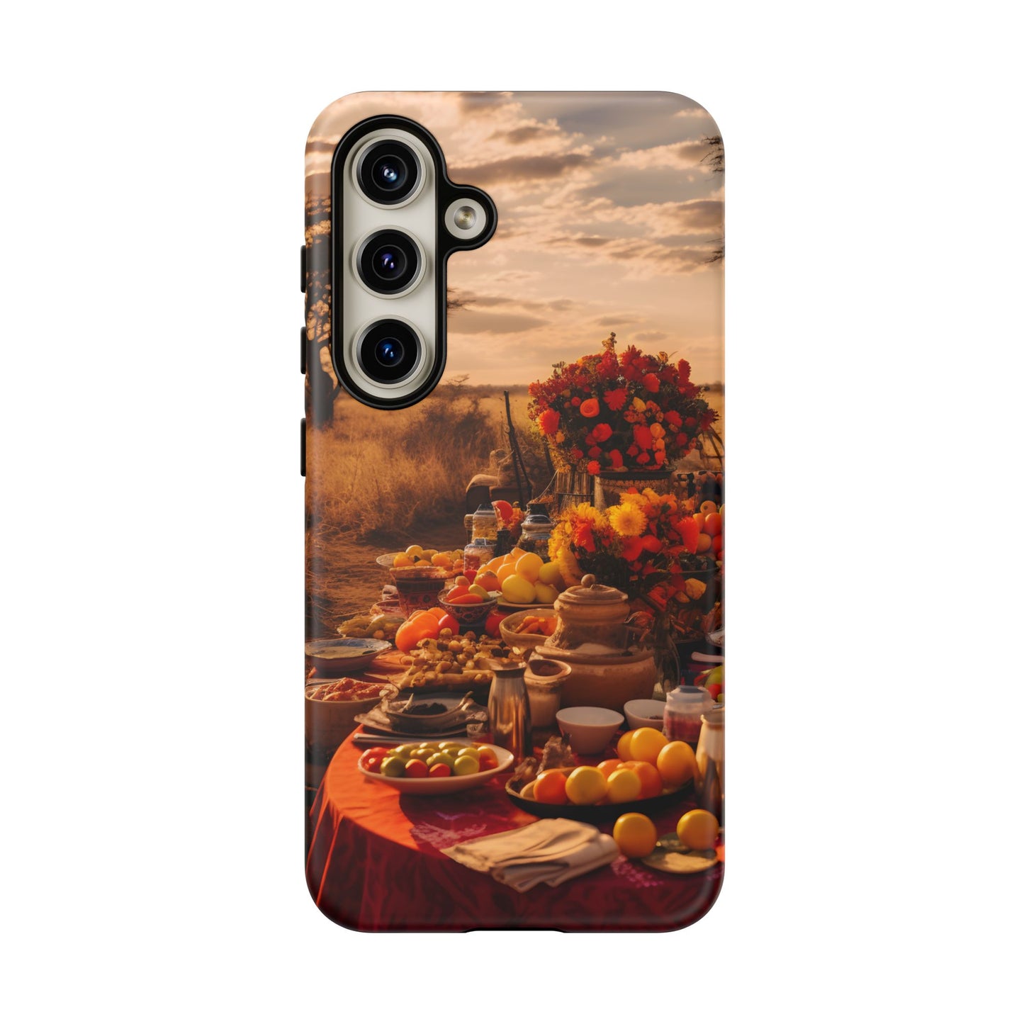 Jungle Picnic Phone Case – Vibrant Food & Fruit Feast Design, Nature-Inspired Protective Cover