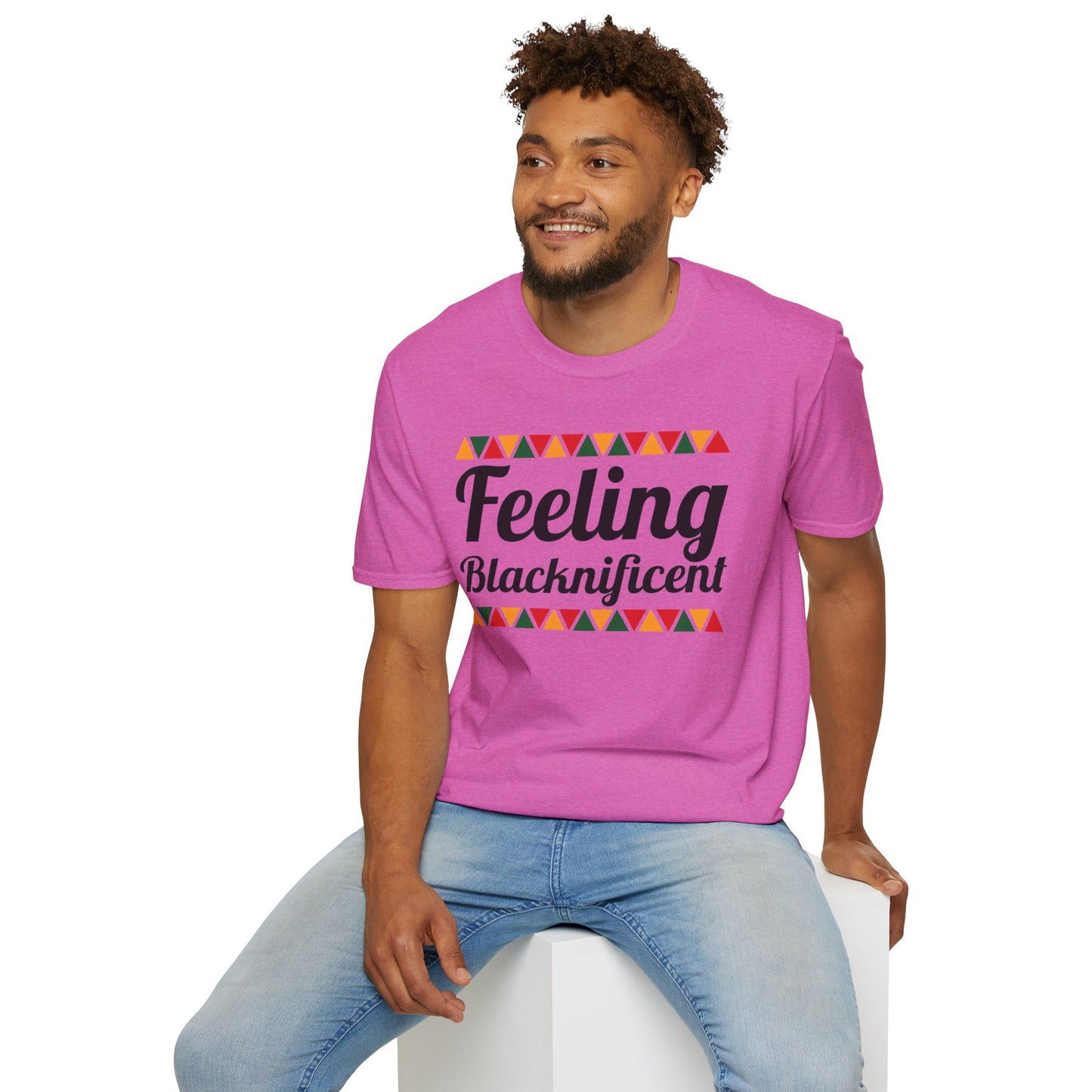 Feeling Blacknificent Afro Unisex Softstyle T-Shirt