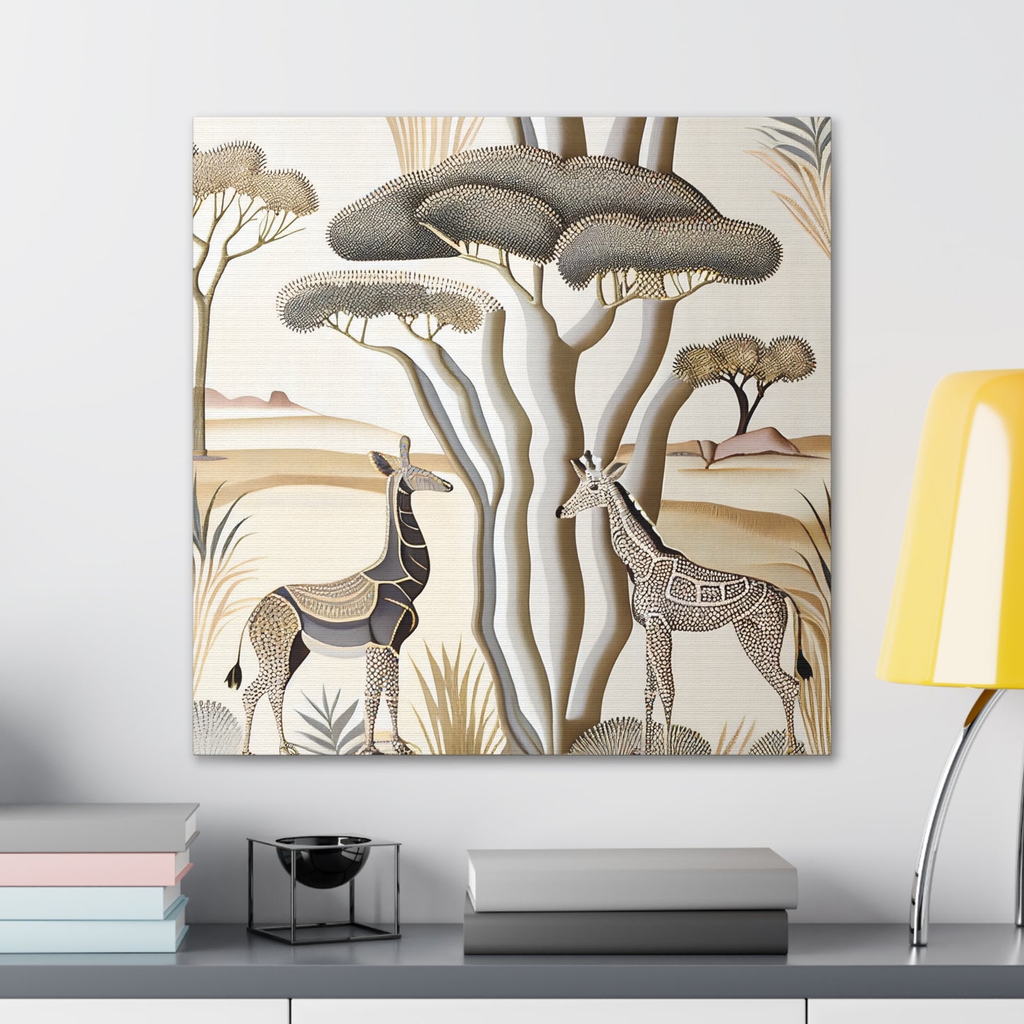 Canvas Portrait Giraffe Art