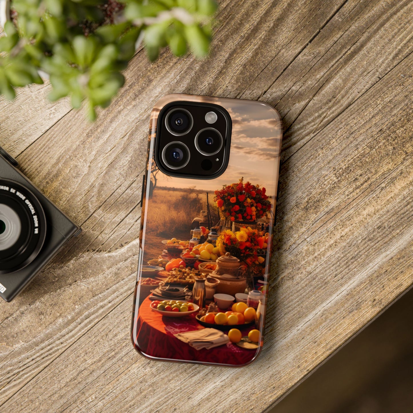 Jungle Picnic Phone Case – Vibrant Food & Fruit Feast Design, Nature-Inspired Protective Cover