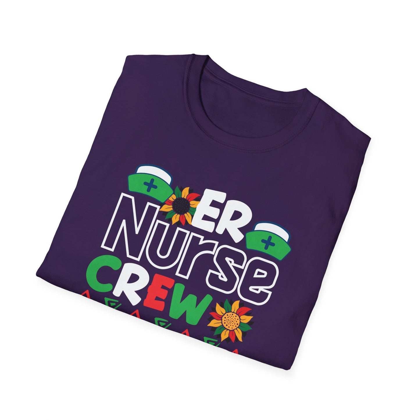 Black ER Nurse Unisex Softstyle T-Shirt