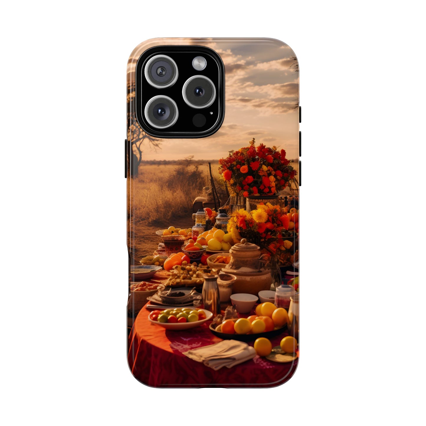 Jungle Picnic Phone Case – Vibrant Food & Fruit Feast Design, Nature-Inspired Protective Cover