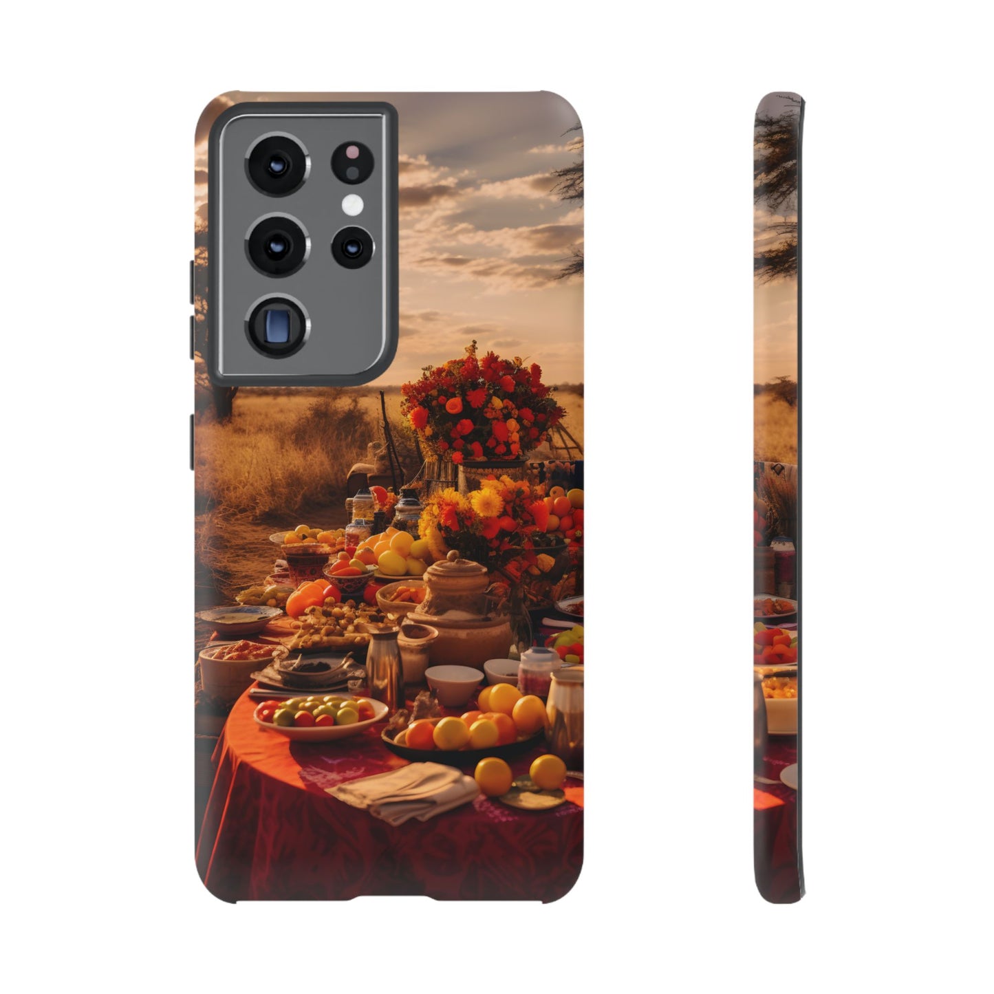 Jungle Picnic Phone Case – Vibrant Food & Fruit Feast Design, Nature-Inspired Protective Cover