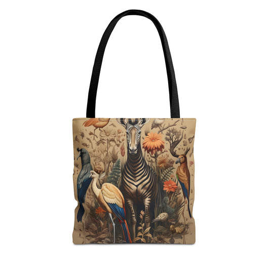 Wildlife Art Tote Bag, Eco-Friendly Shopper, Animal Print Handbag, Nature-Lover Gift, Colorful Summer Accessory