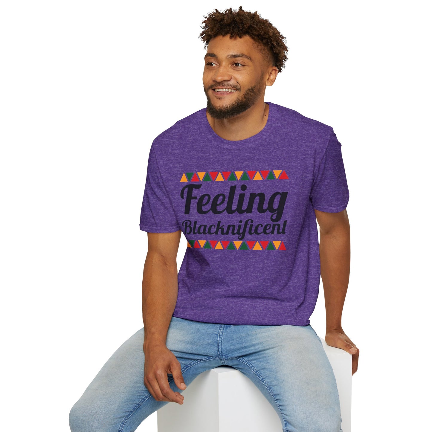 Feeling Blacknificent Afro Unisex Softstyle T-Shirt