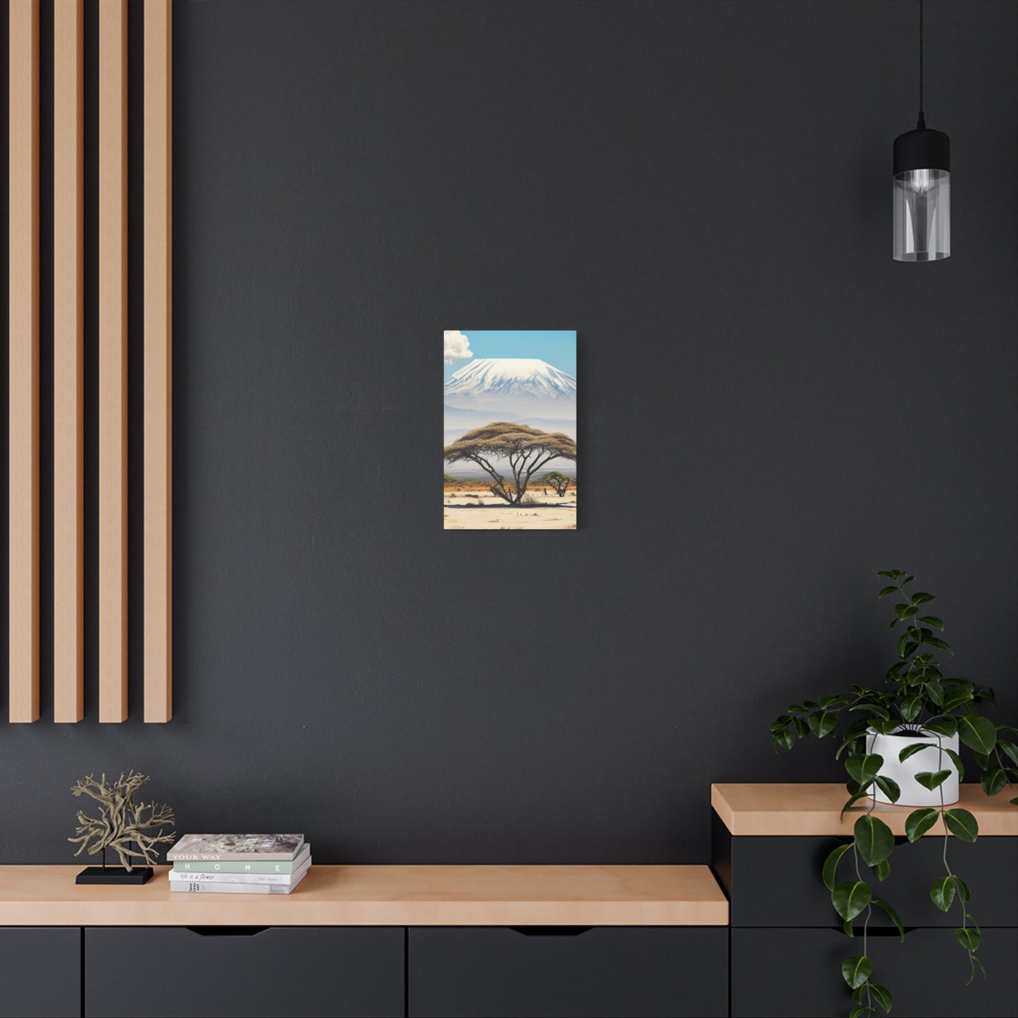 Mount Kilimanjaro Canvas Wall Art, Landscape Print, Nature Decor, Home Office Artwork, Mountain Landscape