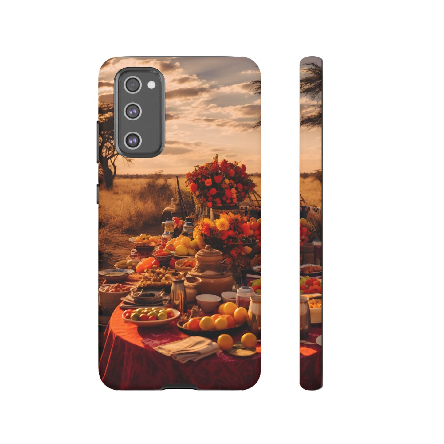 Jungle Picnic Phone Case – Vibrant Food & Fruit Feast Design, Nature-Inspired Protective Cover