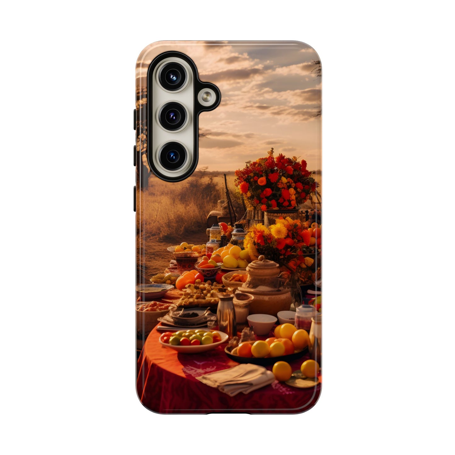 Jungle Picnic Phone Case – Vibrant Food & Fruit Feast Design, Nature-Inspired Protective Cover