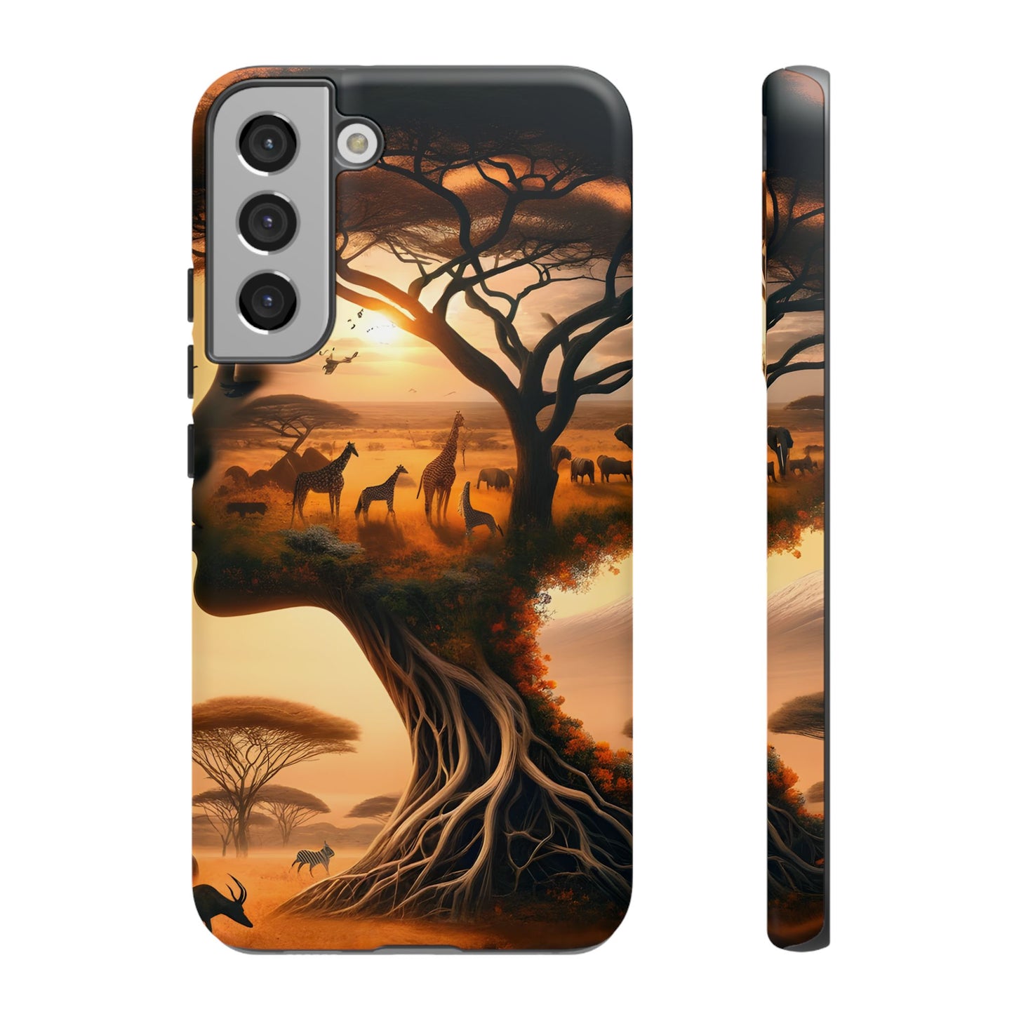 Mother Earth Phone Case – Wildlife Tree Art Design, Nature-Inspired Protective Cover, Eco-Friendly Gift