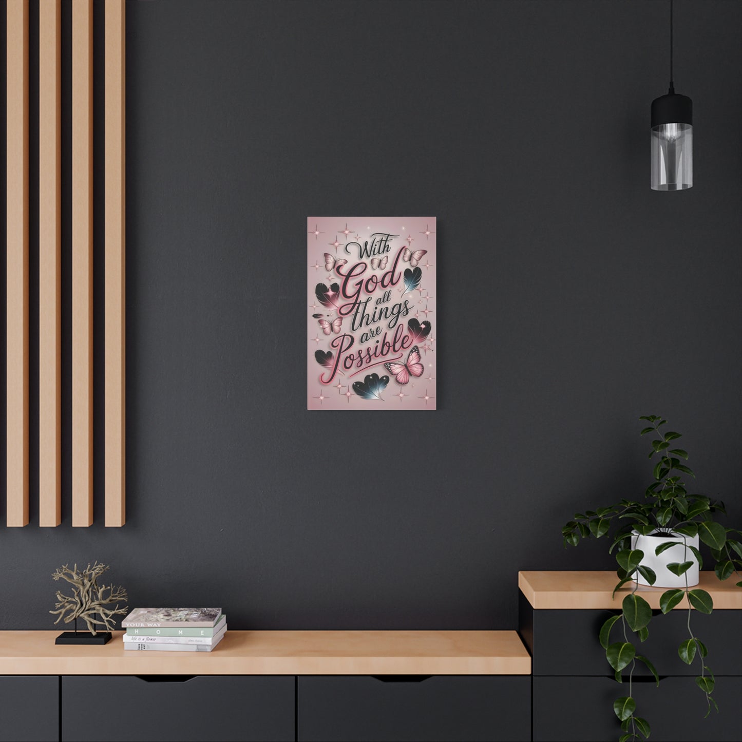Inspirational Canvas Wall Art, Home Decor, Faith Decor, Motivational Gift, Butterfly Art, Uplifting Quote