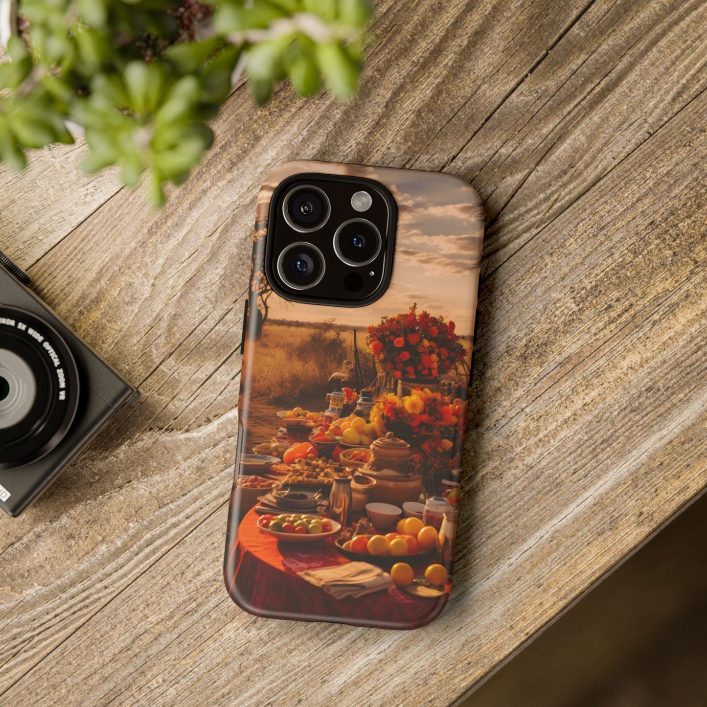 Jungle Picnic Phone Case – Vibrant Food & Fruit Feast Design, Nature-Inspired Protective Cover