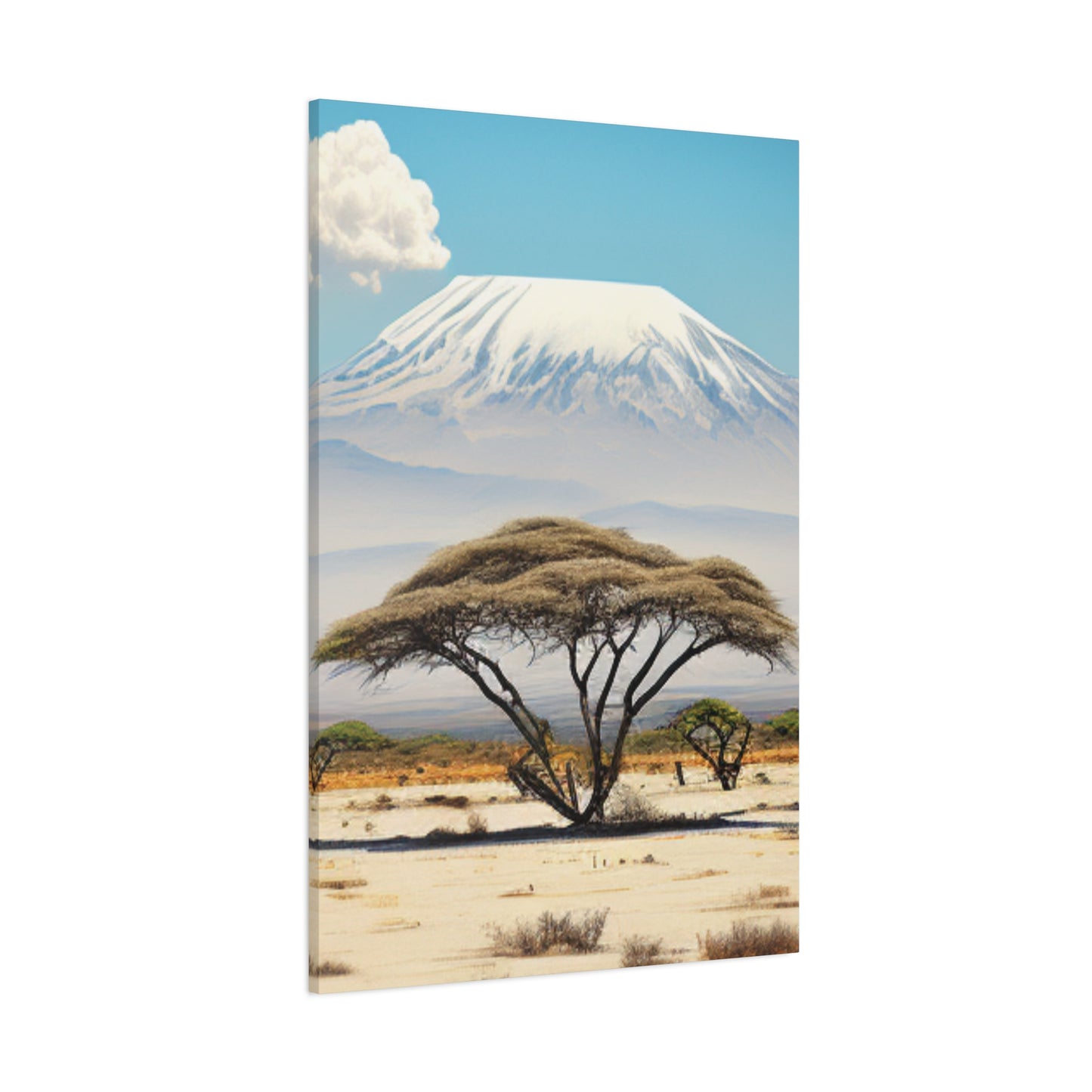 Mount Kilimanjaro Canvas Wall Art, Landscape Print, Nature Decor, Home Office Artwork, Mountain Landscape