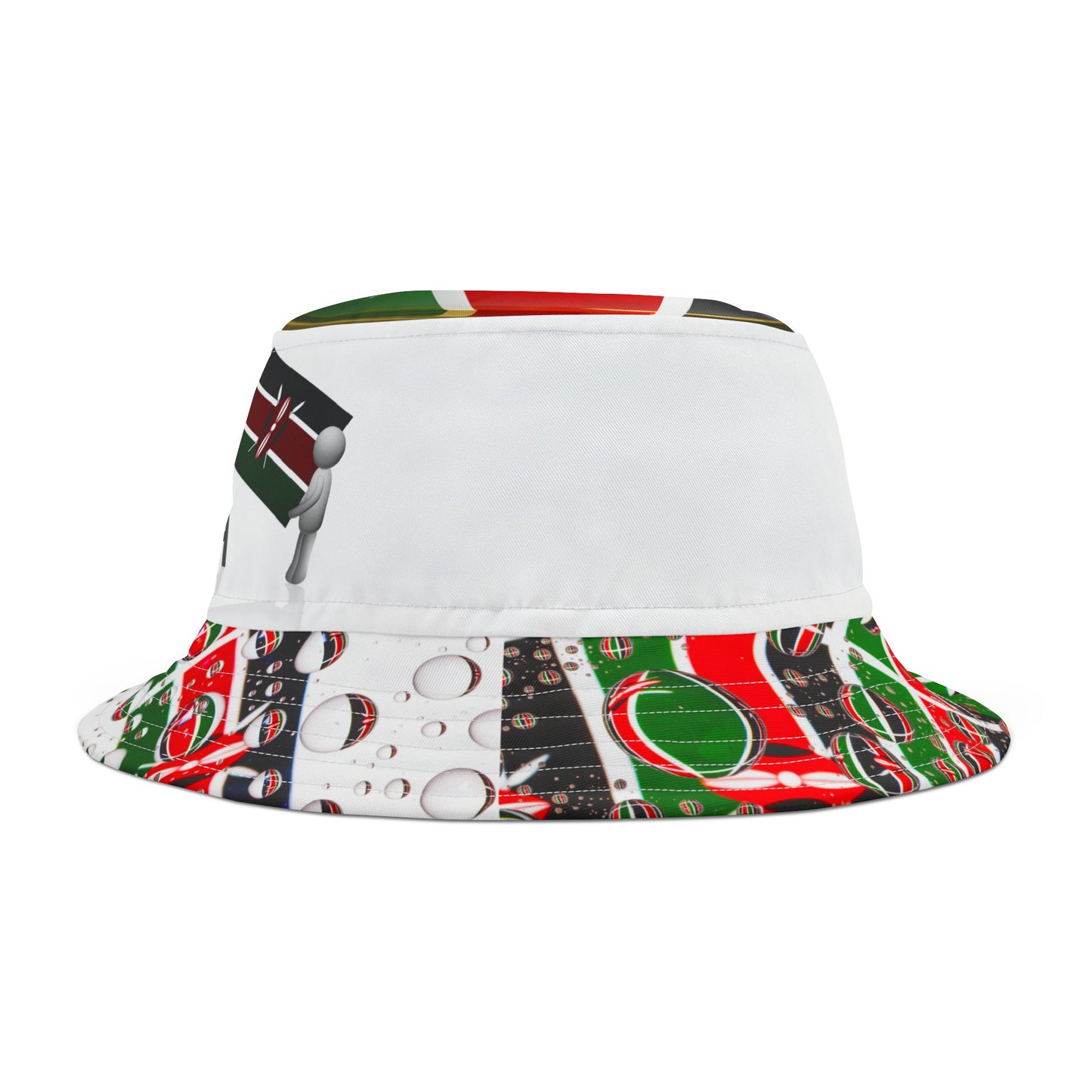 Kenyan Flag 'Habari' Hello Swahili Design Bucket Hat