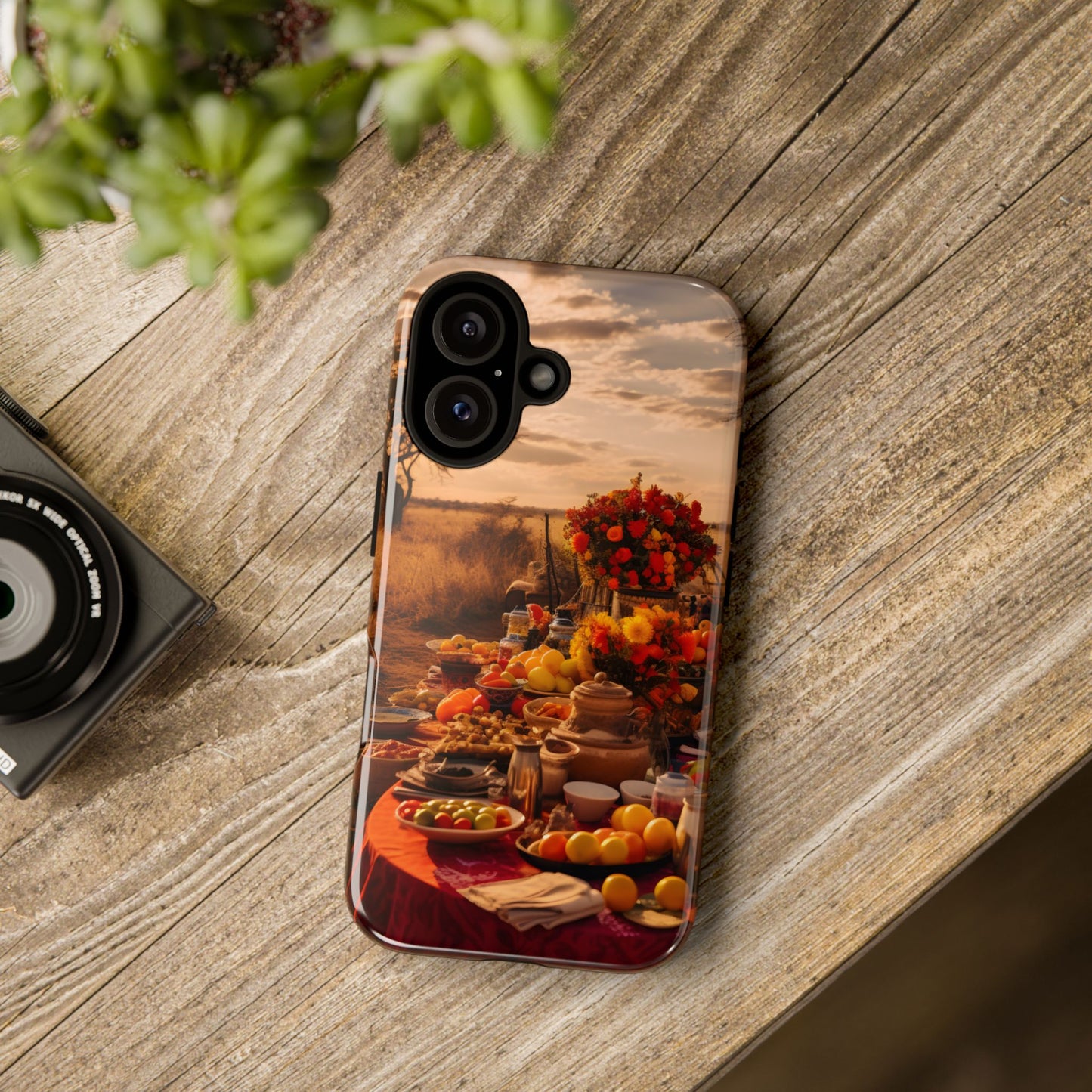 Jungle Picnic Phone Case – Vibrant Food & Fruit Feast Design, Nature-Inspired Protective Cover