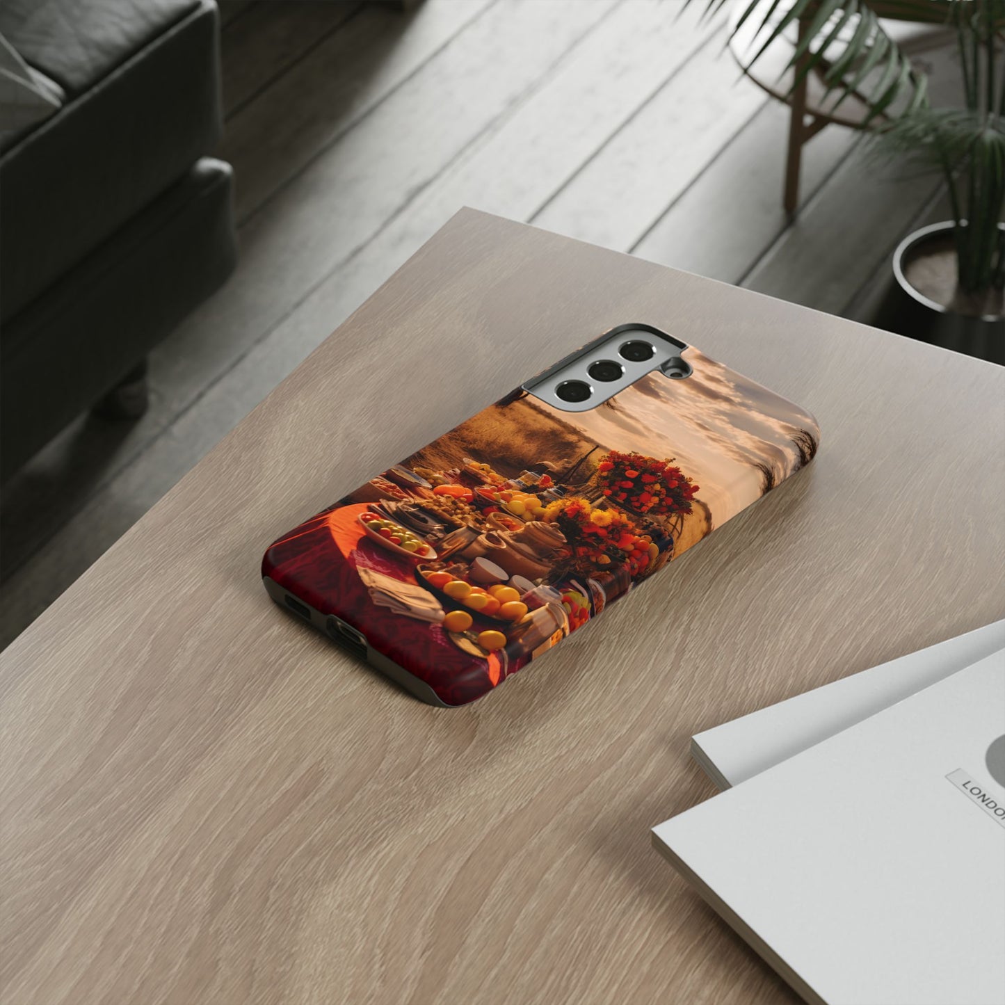 Jungle Picnic Phone Case – Vibrant Food & Fruit Feast Design, Nature-Inspired Protective Cover