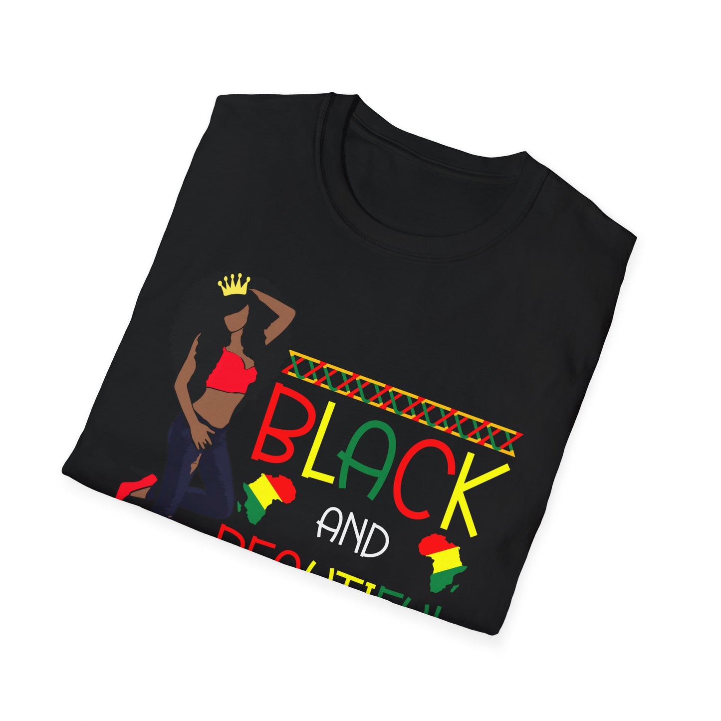 Black And Beautiful Queen Softstyle T-Shirt