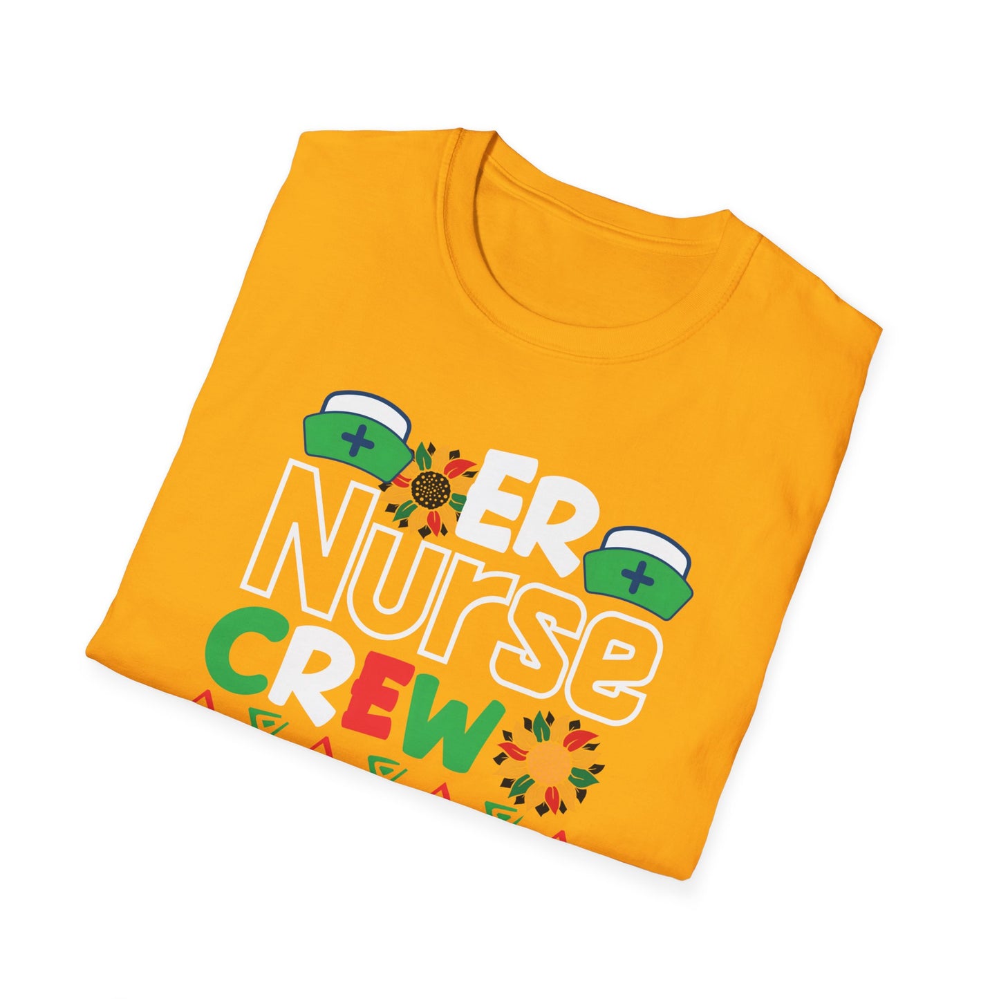 Black ER Nurse Unisex Softstyle T-Shirt