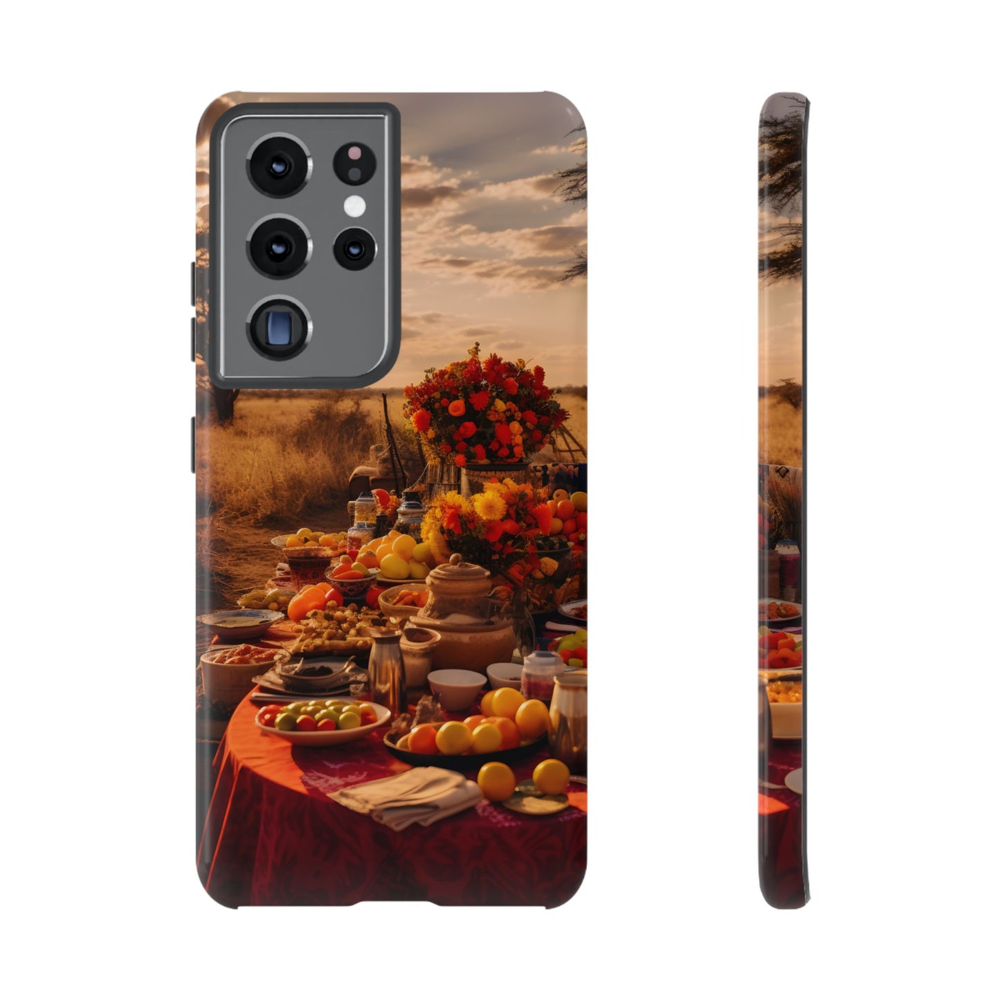 Jungle Picnic Phone Case – Vibrant Food & Fruit Feast Design, Nature-Inspired Protective Cover