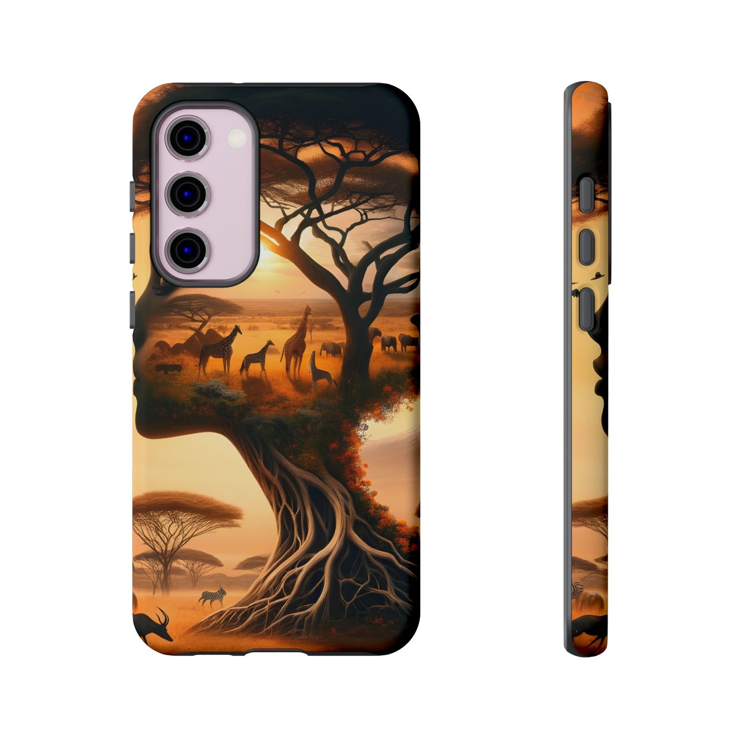 Mother Earth Phone Case – Wildlife Tree Art Design, Nature-Inspired Protective Cover, Eco-Friendly Gift