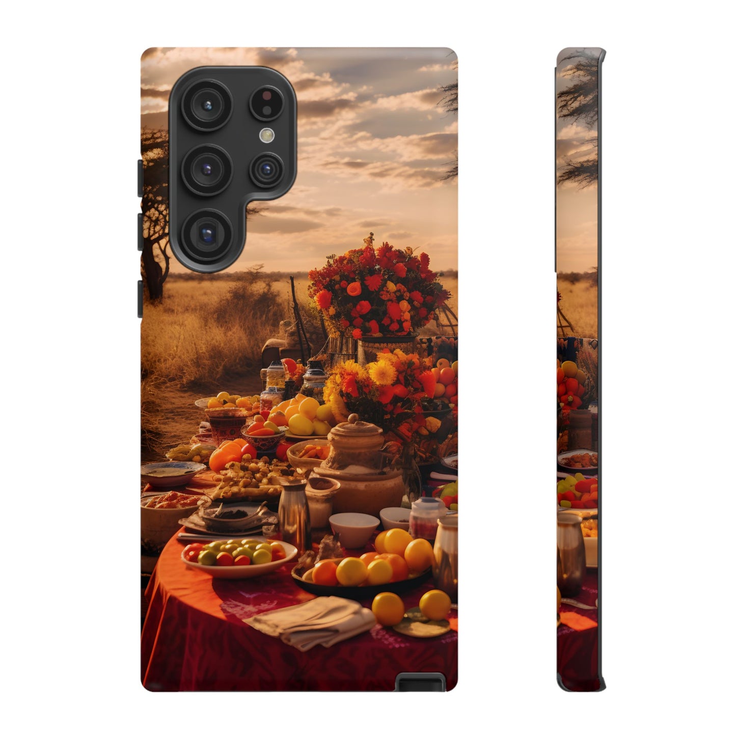 Jungle Picnic Phone Case – Vibrant Food & Fruit Feast Design, Nature-Inspired Protective Cover