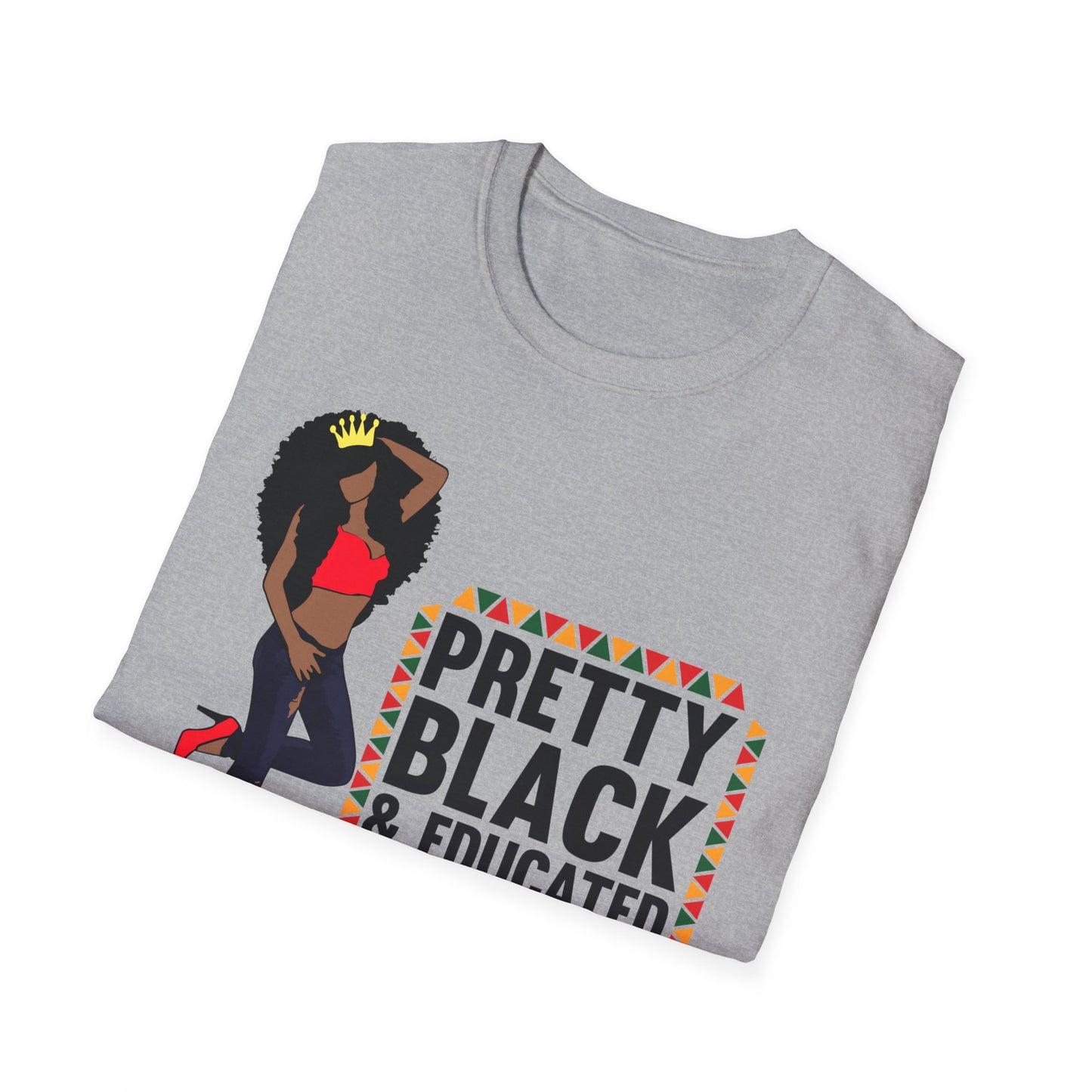 Pretty Black and Educated Black Queen Softstyle T-Shirt