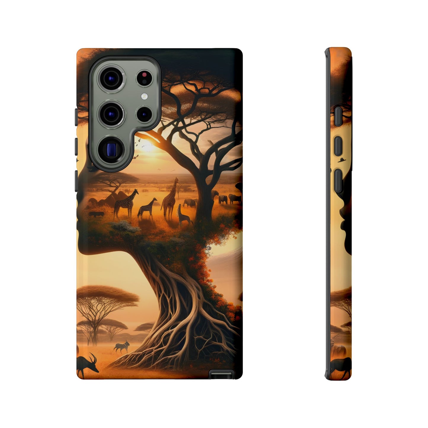 Mother Earth Phone Case – Wildlife Tree Art Design, Nature-Inspired Protective Cover, Eco-Friendly Gift