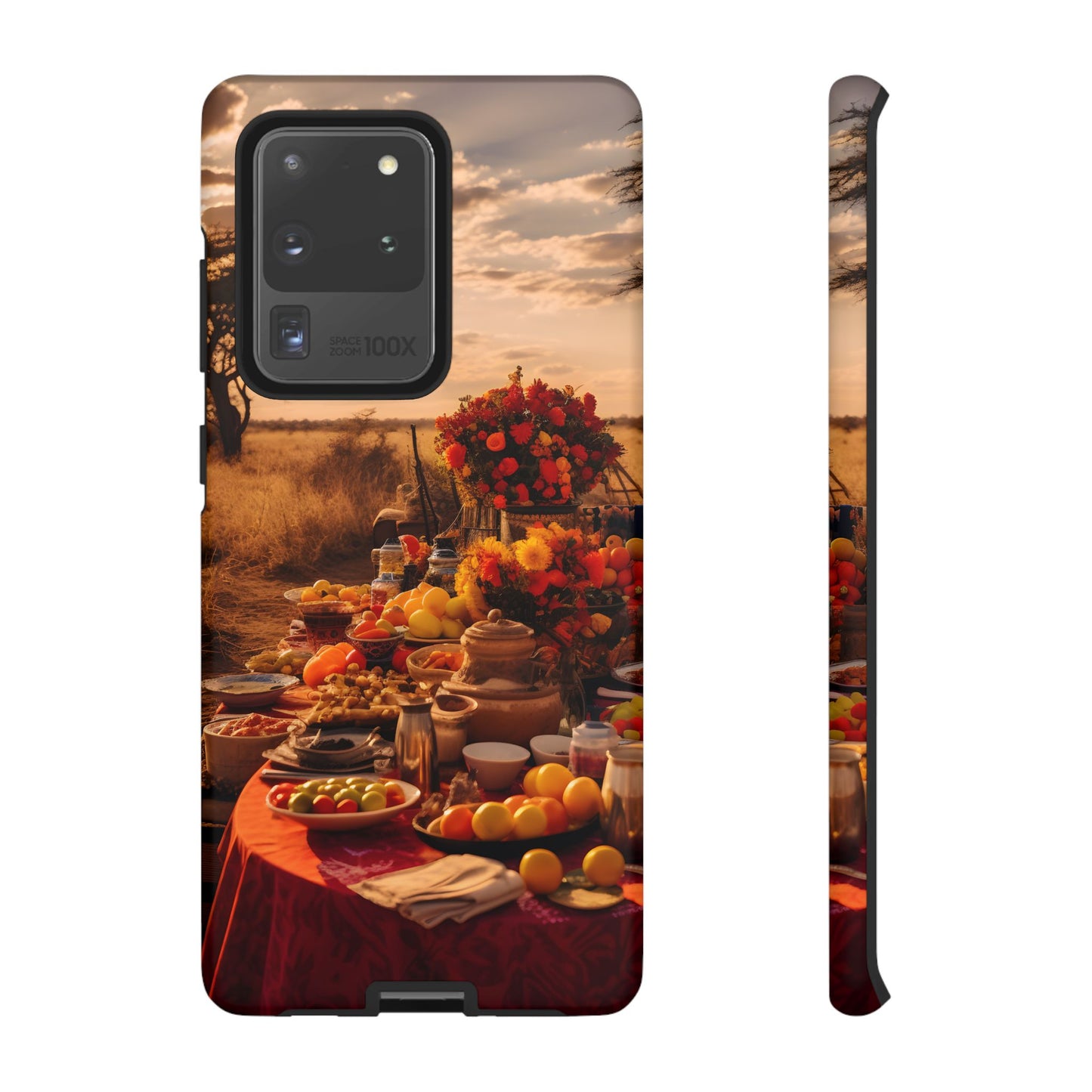 Jungle Picnic Phone Case – Vibrant Food & Fruit Feast Design, Nature-Inspired Protective Cover