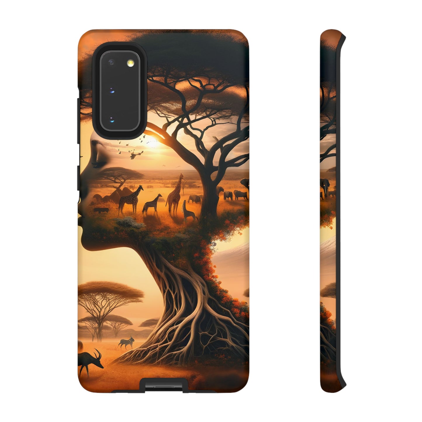 Mother Earth Phone Case – Wildlife Tree Art Design, Nature-Inspired Protective Cover, Eco-Friendly Gift