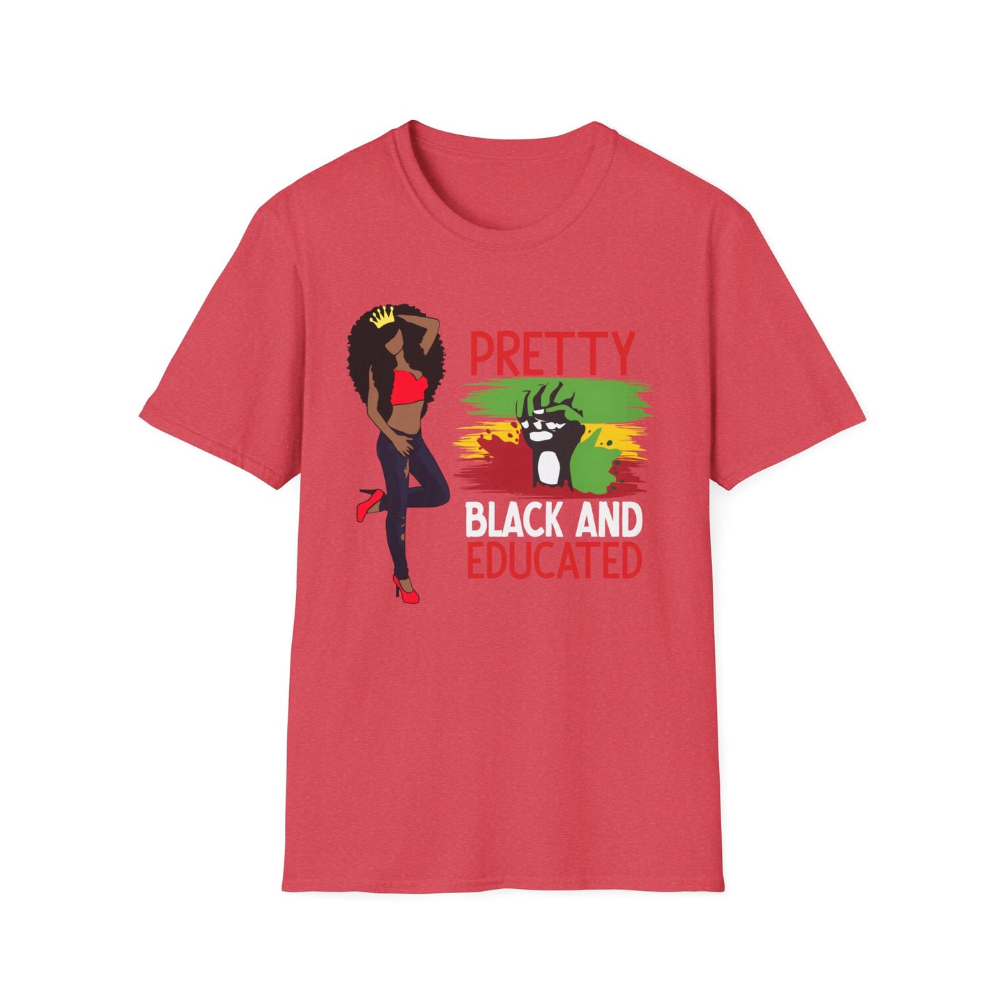 Pretty Black and Educated Black Girl Magic Unisex Softstyle T-Shirt