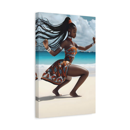Artistic Canvas Wall Art, Home Decor, African Culture, Beach Vibe, Unique Gift, Modern Aesthetic