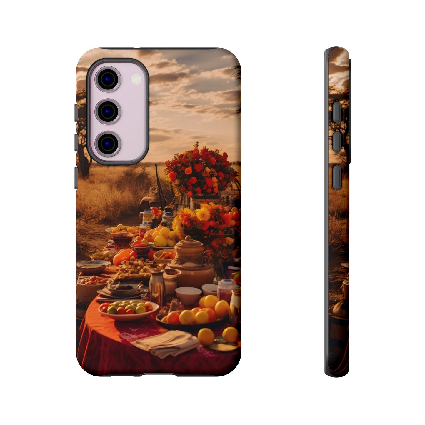 Jungle Picnic Phone Case – Vibrant Food & Fruit Feast Design, Nature-Inspired Protective Cover